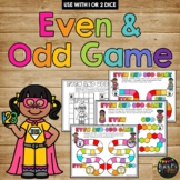 Even and Odd Numbers Dice Game for 1st Grade and 2nd Grade