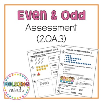 Preview of 2nd Grade Even and Odd Assessment