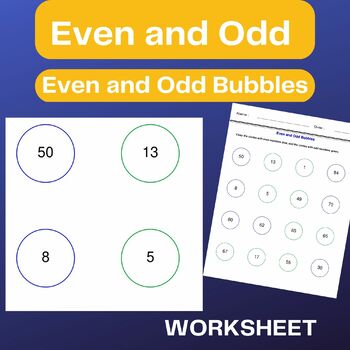 Preview of Even and Odd Bubbles - Even and Odd Worksheets -