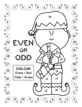 even and odd christmas color by number by simple and sweet creations