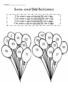 even and odd coloring by jacobs teaching resources tpt