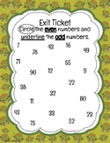 Even and Odd Exit Ticket
