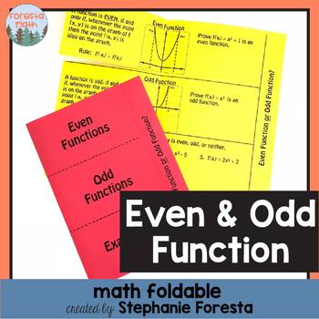 Preview of Even and Odd Function Foldable