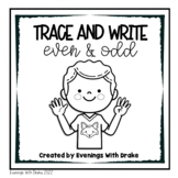 Even and Odd Number Word Trace and Write Practice