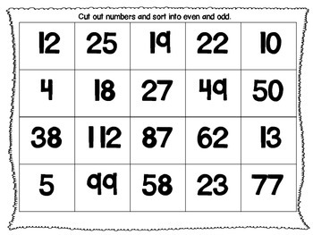 Even And Odd Numbers- Activities For Math Workstations (aligned With Ccss)