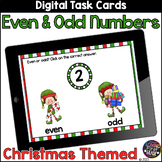 Even and Odd Numbers: Christmas Boom Cards | Digital Task Cards |