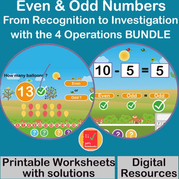 Preview of Even and Odd Numbers - From Recognition to Patterns in the 4 Operations - BUNDLE