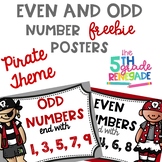 Even and Odd Numbers Poster Anchor Chart FREEBIE Pirate Theme