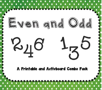 Preview of Even and Odd Printable and Activboard Combo Pack