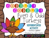 Even and Odd Turkeys Thanksgiving Math Craft