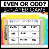 Odd and Even Numbers - 2 Player Game for Math Centers