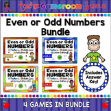Even or Odd Numbers Seasons Powerpoint Game Bundle