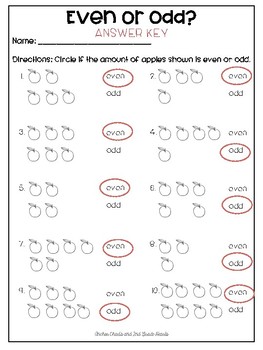 even or odd worksheets 1 9 by anchor charts and 2nd grade hearts