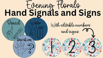 Preview of Evening Florals Hand Signals and Signs