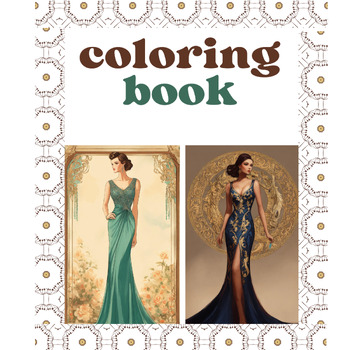 Preview of Evening dress designs coloring book