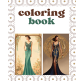 Evening dress designs coloring book