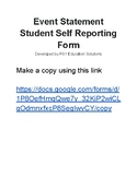 Event Statement Student Self-Reporting Form