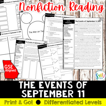 Preview of Events & Impacts of September 11, 2001 Reading & Writing (SS5H7, SS5H7b)