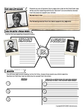 Events Leading to Civil War Graphic Organizer or Worksheet | TpT