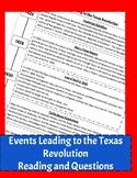 Events Leading to the Texas Revolution Reading and Questions