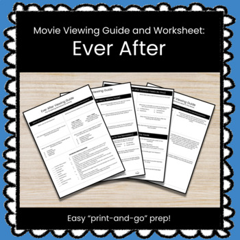 Preview of Ever After: A Cinderella Story Movie Viewing Guide & Worksheets (Renaissance)