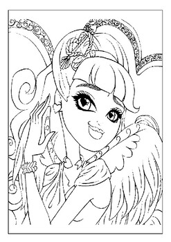 Coloring book for adults. Beautiful fairy. Magic tale illustration