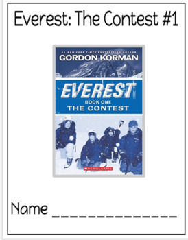 Preview of Everest: The Contest Comprehension Book Packet