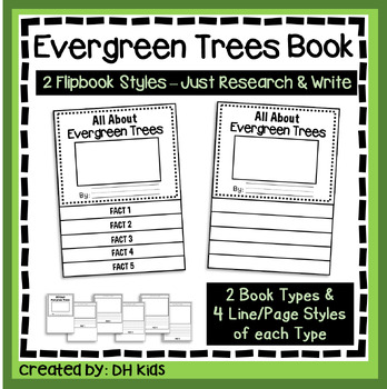 Preview of Evergreen Tree Report, Nature Flip Book Research Project, Spring Writing Project