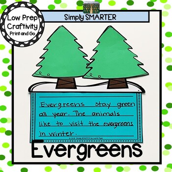 Preview of Evergreens Writing Cut and Paste Craftivity
