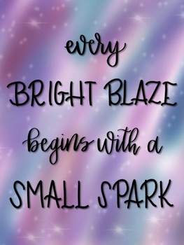 Every Bright Blaze Begins With a Small Spark Poster