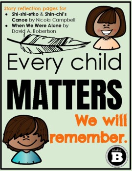 Preview of Every Child Matters - Orange Shirt Day book reflection pages