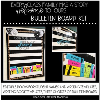 Preview of Every Class Family Has a Story Bulletin Board Kit