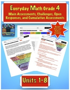 Preview of Grade 4 Everyday Math (EM4) Practice Assessments All Units