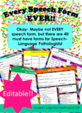 Every Form EVER for SLPs **EDITABLE** ~*Bright Colors*~