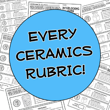 Preview of Every Rubric You Would Need for an ENTIRE CERAMICS / POTTERY PROGRAM