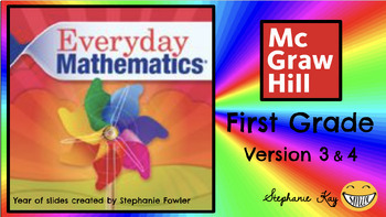 Preview of EveryDay Math year of slides for 1st grade