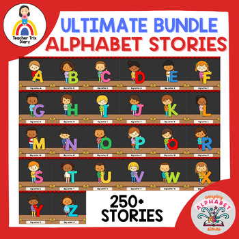 Preview of Everyday Alphabet Stories Ultimate Bundle: Short Story, Passages, and Questions