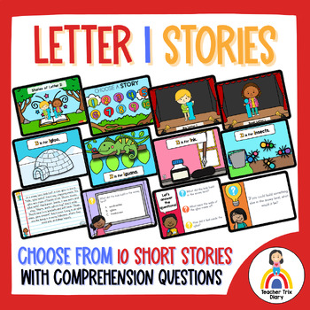 Preview of Everyday Alphabet Stories: Letter I Short Story Passages and Questions