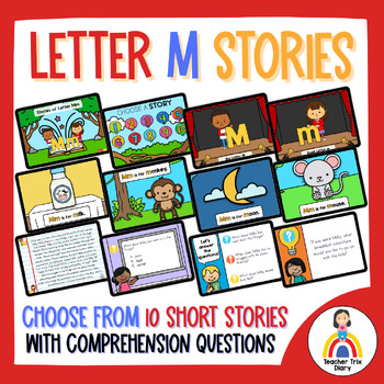 Preview of Everyday Alphabet Stories: Letter M Short Story Passages and Questions