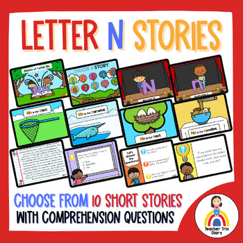 Preview of Everyday Alphabet Stories: Letter N Short Story Passages and Questions