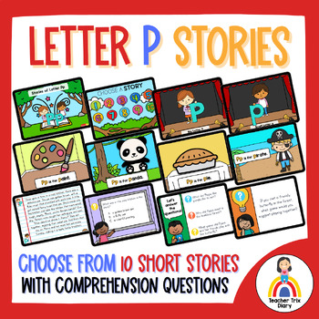 Preview of Everyday Alphabet Stories: Letter P Short Story Passages and Questions