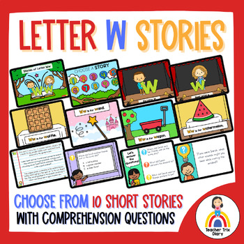 Preview of Everyday Alphabet Stories: Letter W Short Story Passages and Questions