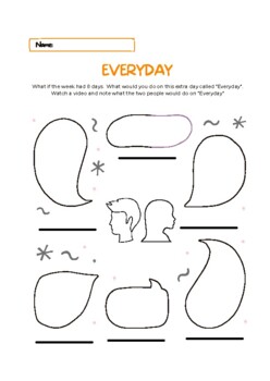 Preview of Everyday.  Creative thinking. Possibility. Writing. ELA. ESL. EFL. Video Lesson