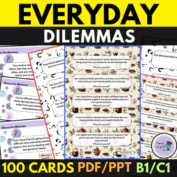 Preview of Everyday Dilemmas Warm-up Speaking ELA ESL B1-C1