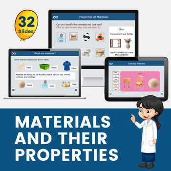Preview of Everyday Materials  and Their Properties Digital Lesson for Pre-K - 1st Grade