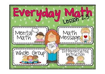 Preview of Everyday Math 2nd Grade Lesson 2.3 Doubles Facts