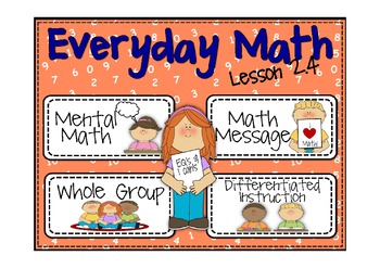 Preview of Everyday Math 2nd Grade Lesson 2.4 Turn-Around Facts and the +9 Shortcut