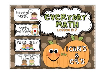 Preview of Everyday Math 2nd Grade Lesson 3.7 Making Change by Counting Up
