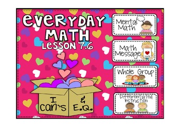 Preview of Everyday Math 2nd Grade Lesson 7.6 Data Day