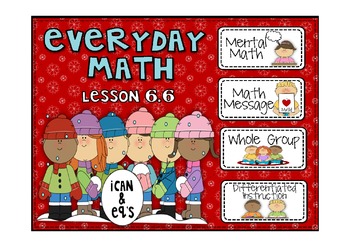 Preview of Everyday Math 2nd Grade Promethean Lesson 6.6 Exploring Arrays Coins Division